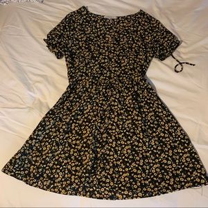 floral button up dress